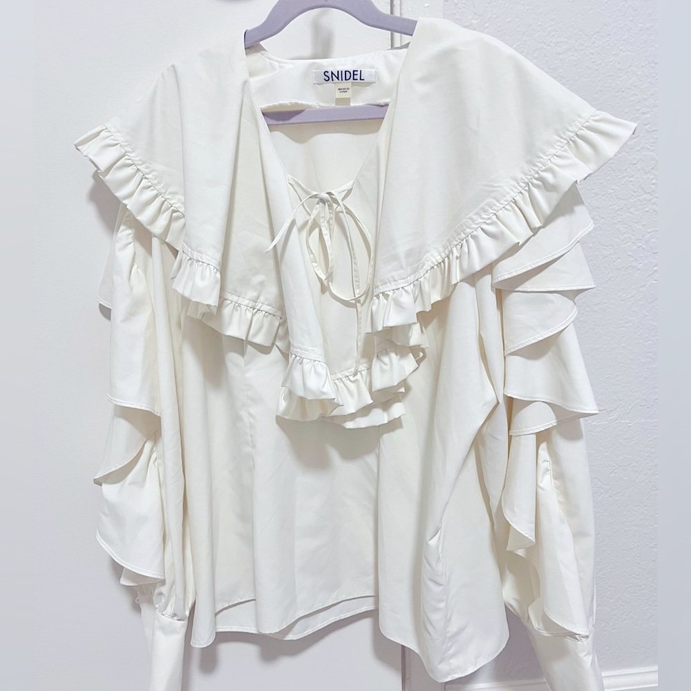 SNIDEL VOLUME RUFFLE BLOUSE One size - Picture 6 of 12